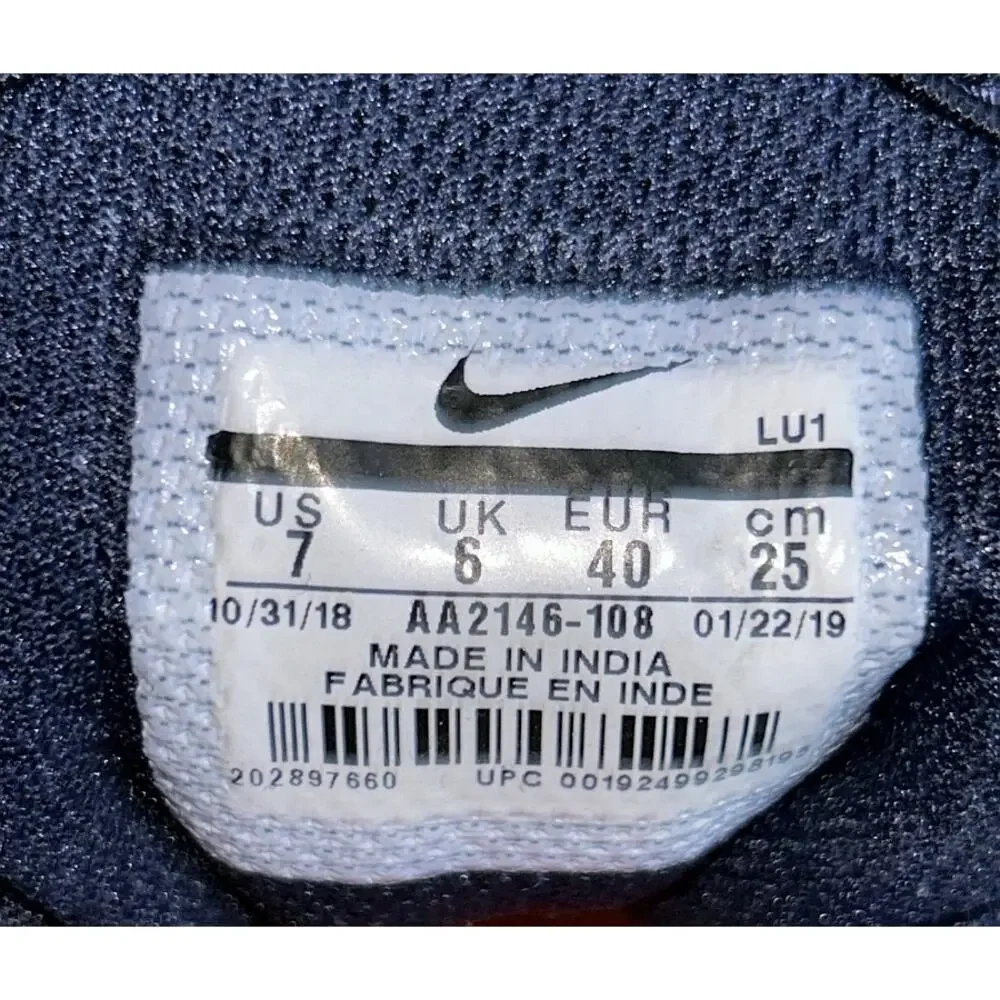 Nike Air Max Axis White Obsidian Orange Men's 7 Sneakers AA2146-108